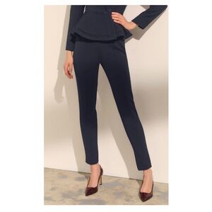 The Fold Sculpt Stretch Slim Leg Navy Portmore Trousers